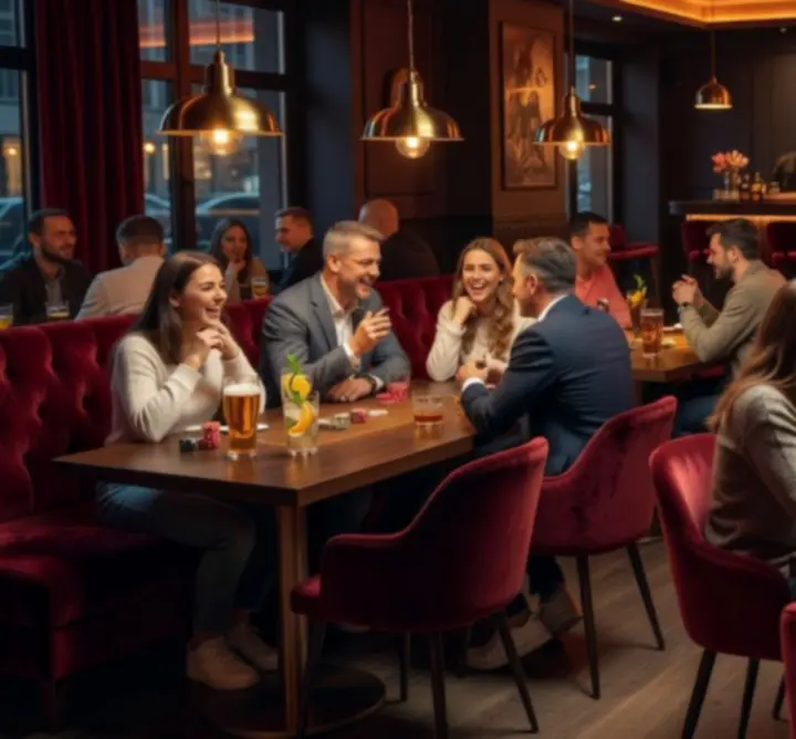 Wnętrze VESTO CLUB z barową i pokerową atmosferą
