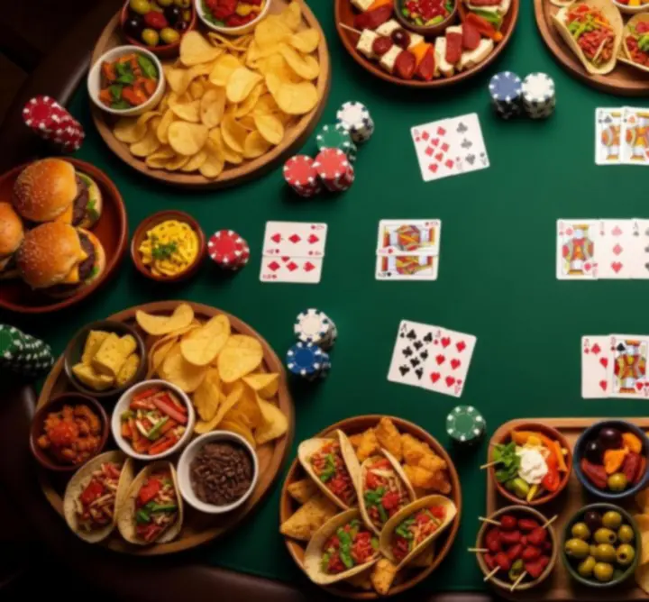 Przekąski i jedzenie serwowane podczas wieczoru pokerowego w VESTO CLUB